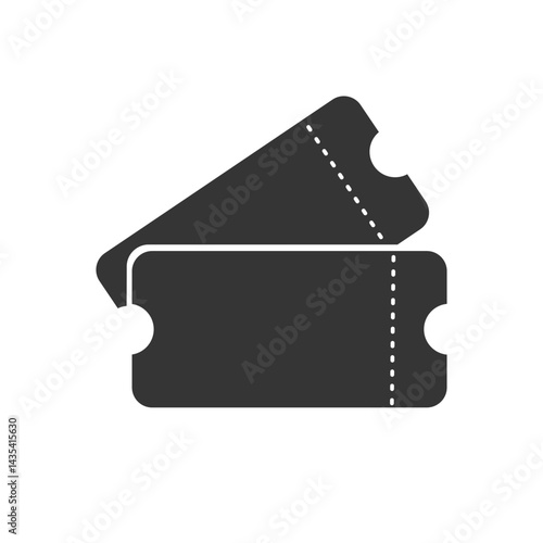 Tickets icon isolated on white background.