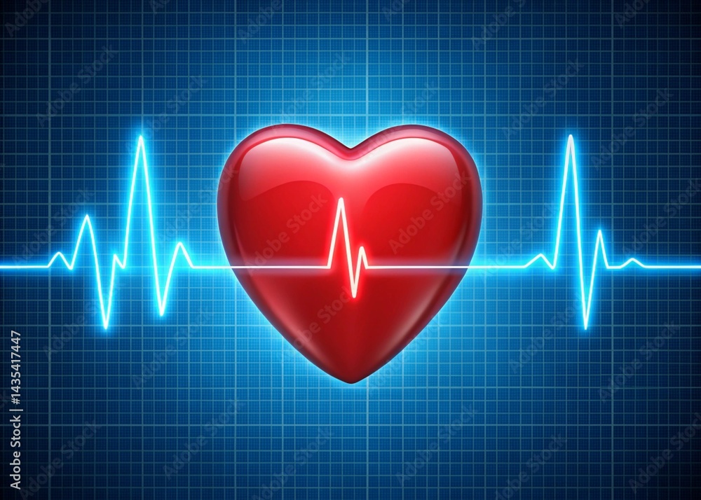 heart and heartbeat symbol heart and heartbeat symbol
