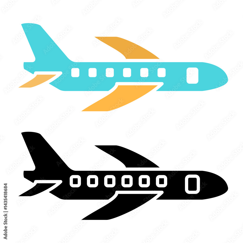 airplane icon, simple flat style, illustration, logo sign symbol pictogram template, for ui or ux isolated on white for mobile app, editable airplane icon, simple flat style, illustration, logo sign symbol pictogram template, for ui or ux isolated on white for mobile app, editable