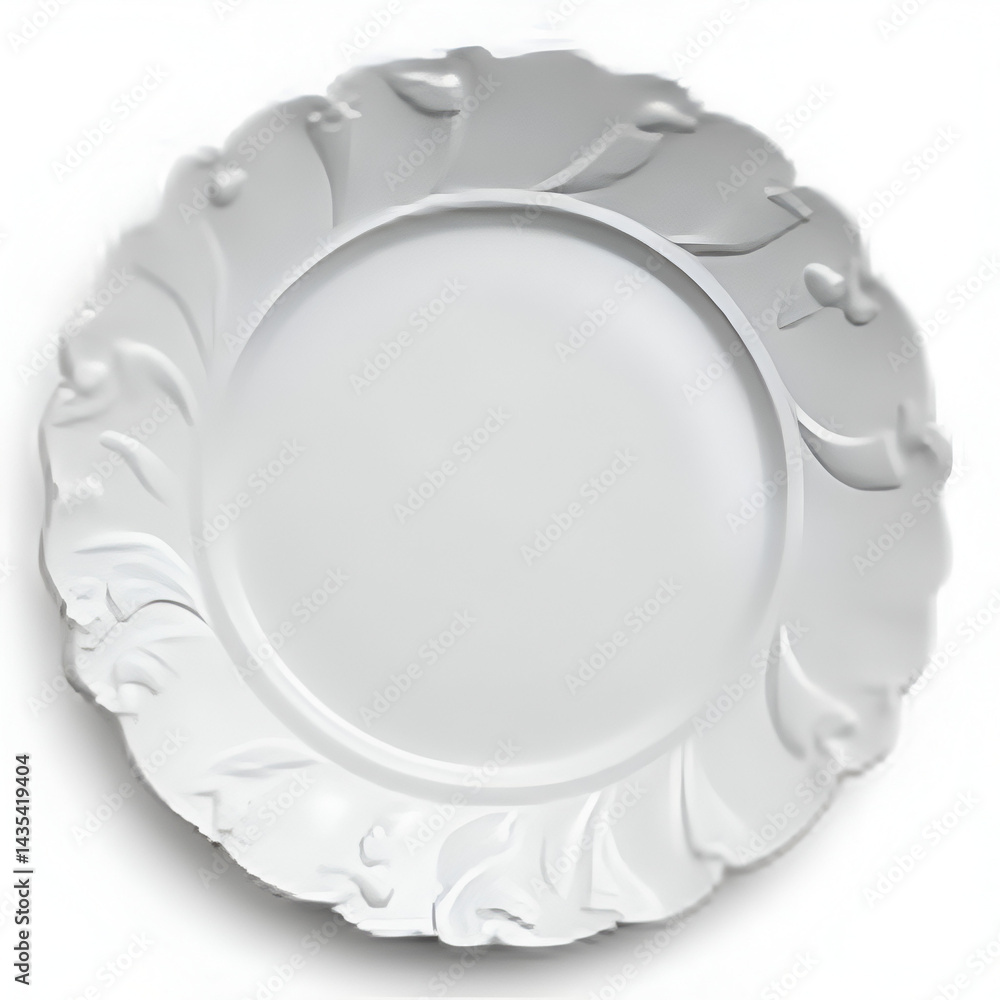 empty plate isolated on white