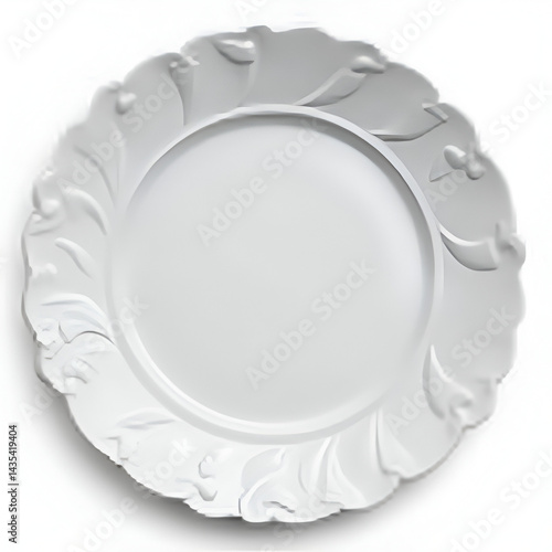 Obraz na płótnie empty plate isolated on white w salonie