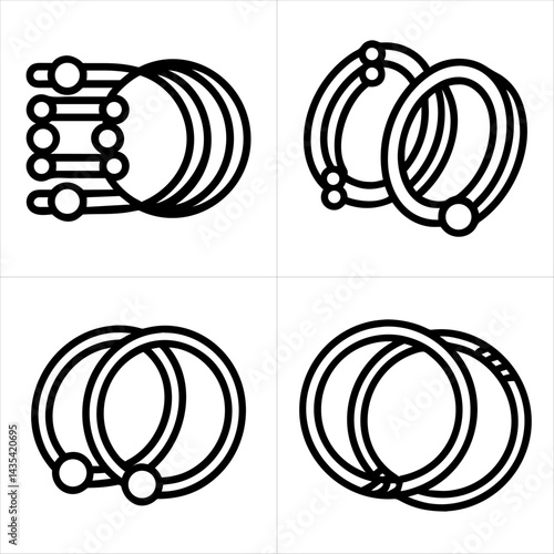 bangles icon set
