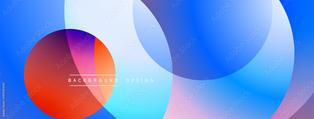 Abstract colorful circles overlap. Gradient shades create modern visual effect. Blue, orange, purple hues dominate composition. Abstract colorful circles overlap. Gradient shades create modern visual effect. Blue, orange, purple hues dominate composition.