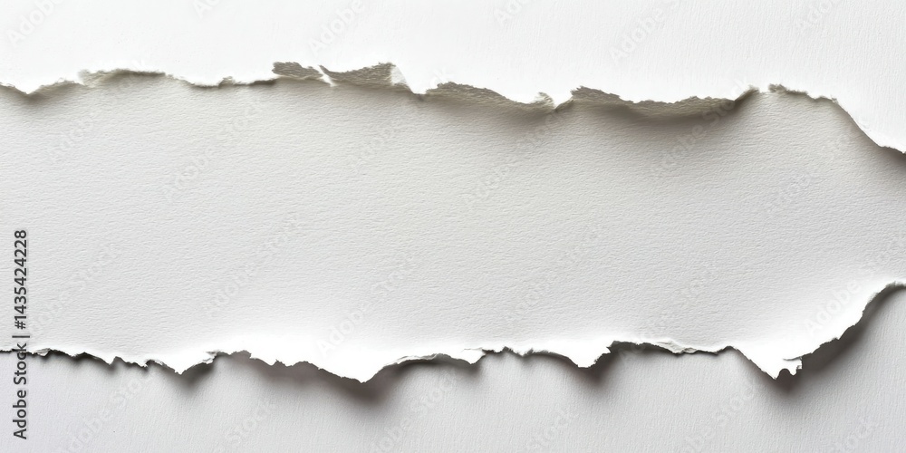 Half-folded ripped edge paper with depth Half-folded ripped edge paper with depth