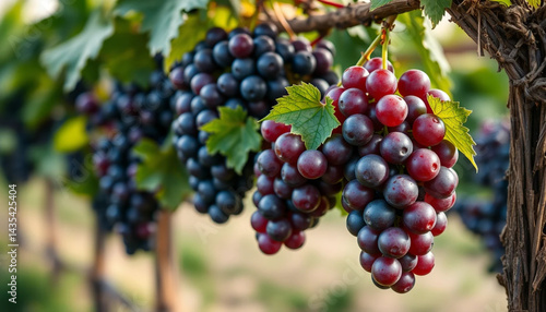 Wallpaper Mural Harvesting Fresh Grapes in Vineyard on Vine for Wine Production Torontodigital.ca