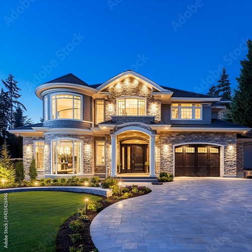 modern house in the garden