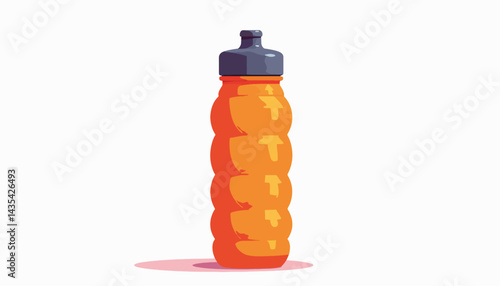 Innovative collapsible water bottle in bright orange, functional design