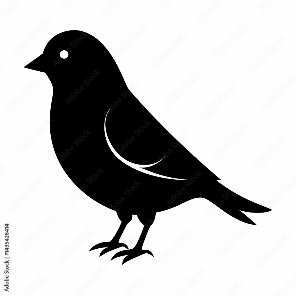 Fototapeta premium Modern Canary Silhouette Vector Art