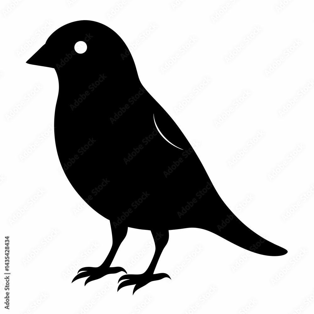 Fototapeta premium Modern Canary Silhouette Vector Art