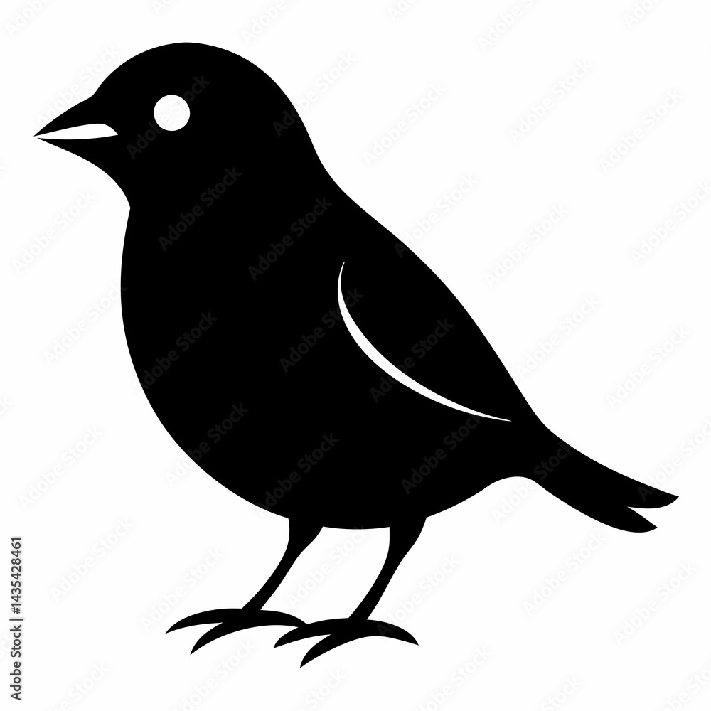 Fototapeta premium Modern Canary Silhouette Vector Art
