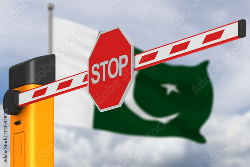 closed automatic barrier on...