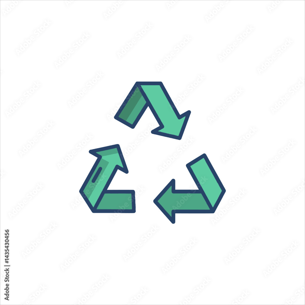recycle symbol on white background recycle symbol on white background