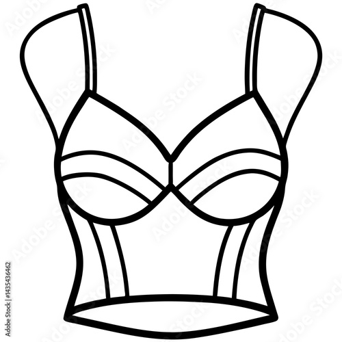 Minimal Bustier Vector on White