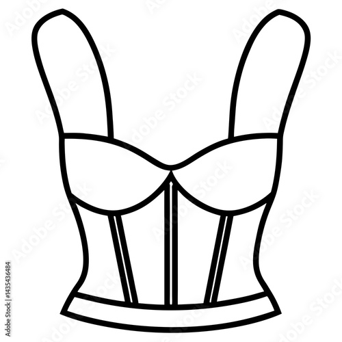 Minimal Bustier Vector on White