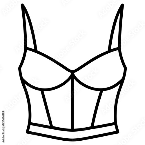 Minimal Bustier Vector on White