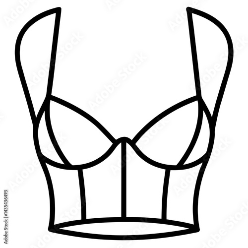 Minimal Bustier Vector on White