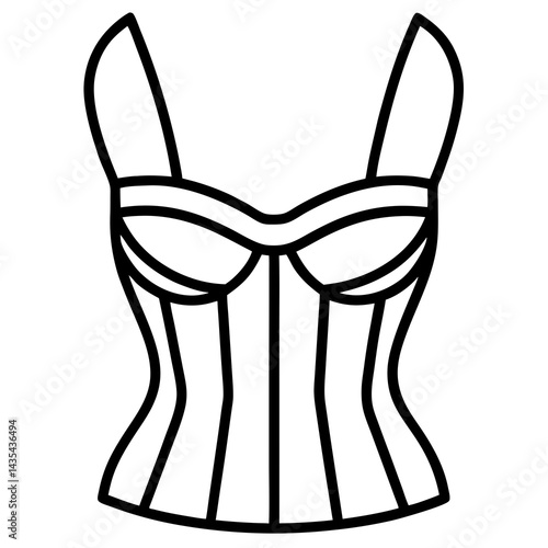 Minimal Bustier Vector on White