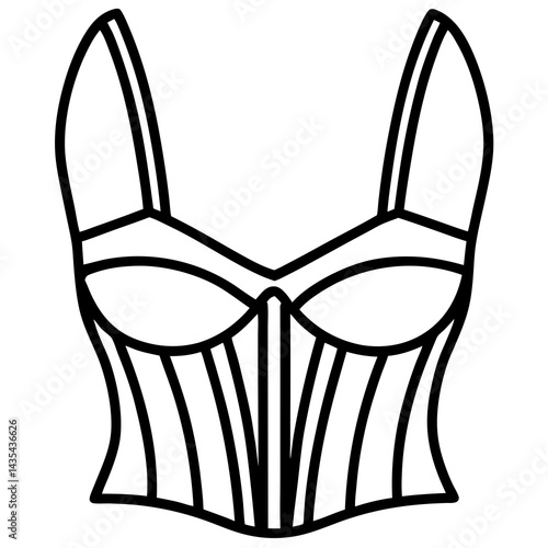 Minimal Bustier Vector on White