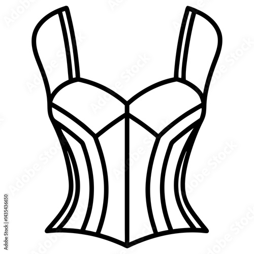 Minimal Bustier Vector on White
