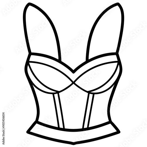 Minimal Bustier Vector on White