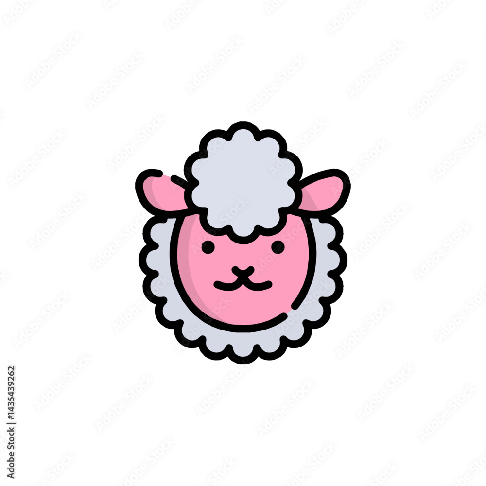 Obraz premium sheep cartoon character