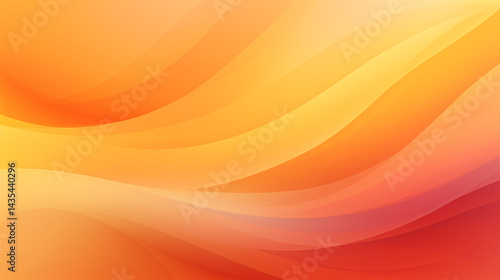 Abstract fall gradient background with orange and yellow flowing wave curves for banners and modern displays.

