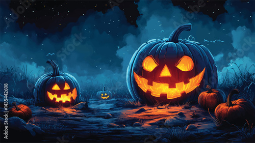  Pumpkin Forest at Nightfall