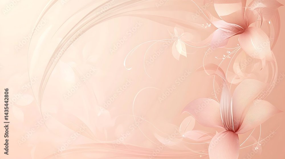Peach Floral Background Design. (6) Peach Floral Background Design. (6)