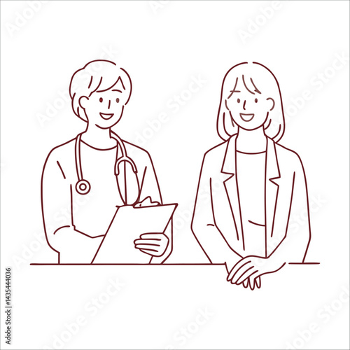 This might help you understand the condition better. Shot of a young doctor using a digital tablet during a consultation with a senior woman style vector design illustrations
