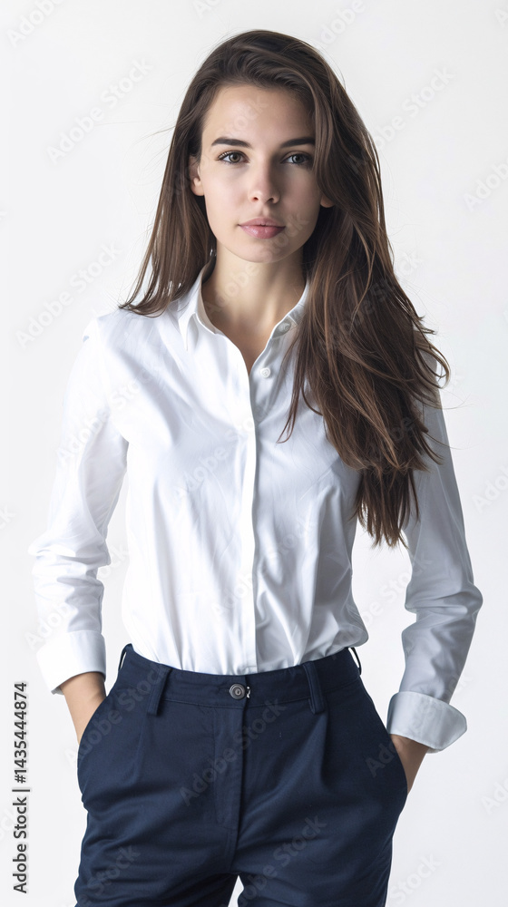 A full-length portrait of a confident businesswoman with hands in pockets, embodying professionalism, leadership, and style. Ideal for business, corporate, or empowerment themes.
A full-length portrait of a confident businesswoman with hands in pockets, embodying professionalism, leadership, and style. Ideal for business, corporate, or empowerment themes.