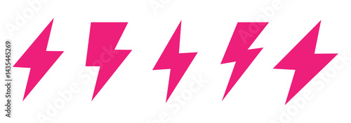 Lightning icon set. electric icon vector. power icon. energy sign