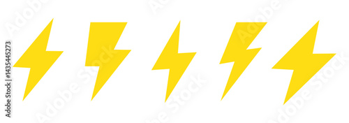 Lightning icon set. electric icon vector. power icon. energy sign