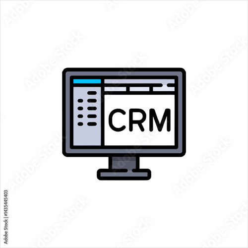 vector illustration of a computer monitor