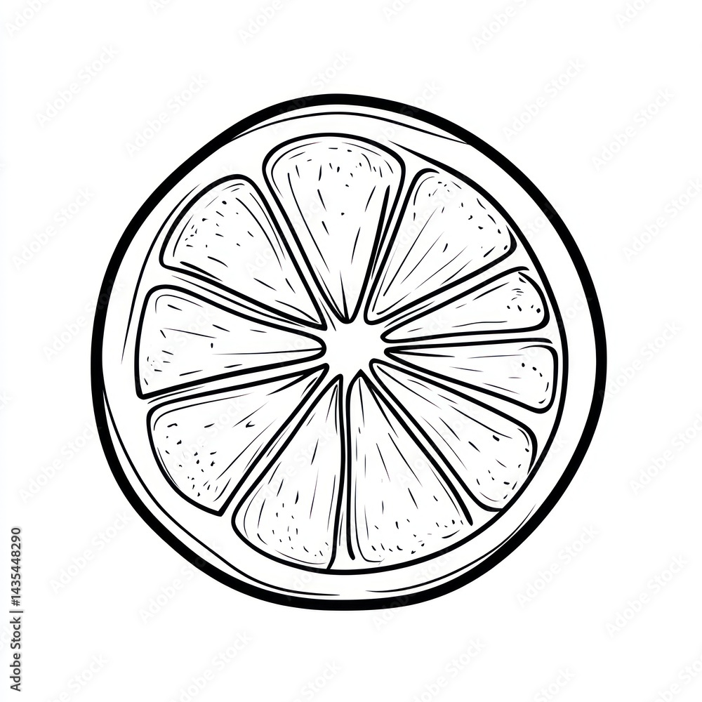 Citrus Slice, Hand Drawn, Graphic Design, Food Illustration, Vector Art, Printable Design, Coloring Page Citrus Slice, Hand Drawn, Graphic Design, Food Illustration, Vector Art, Printable Design, Coloring Page