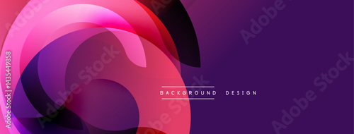 Abstract fluid shapes, vibrant pinks, purples. Modern design element, smooth gradients create dynamic composition. Background texture.