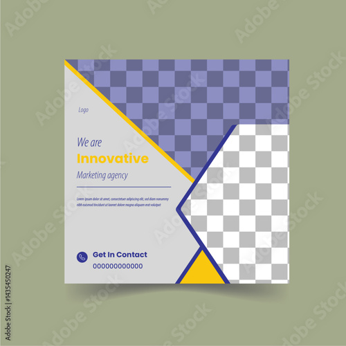 Creative Business marketing social media post template, business social media post banner template

