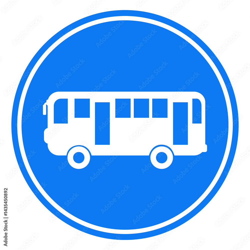Bus stop sign icon. Flat vector Illustration design Bus stop sign icon. Flat vector Illustration design