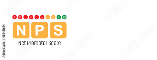 Net promoter score text on white background	