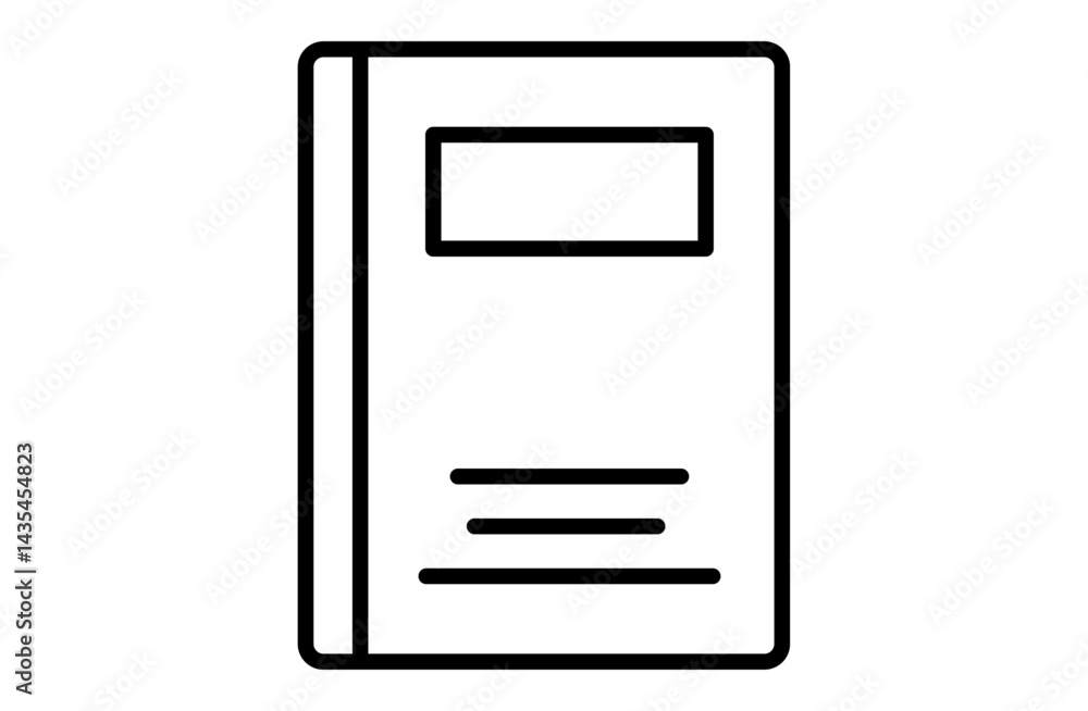 ノートのシンプルアイコンベクターイラスト ノートのシンプルアイコンベクターイラスト