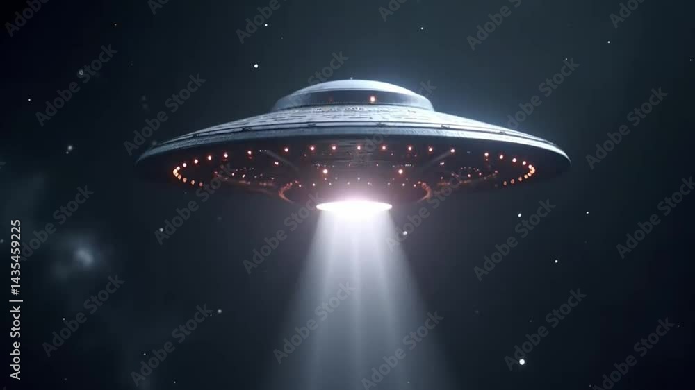 Unidentified Object Ascending, Mysterious Cosmic Scene and Space Exploration Unidentified Object Ascending, Mysterious Cosmic Scene and Space Exploration