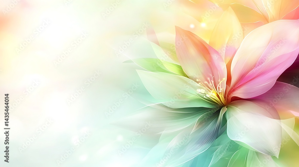 Fototapeta premium Pastel Flowers with Soft Background. (6)