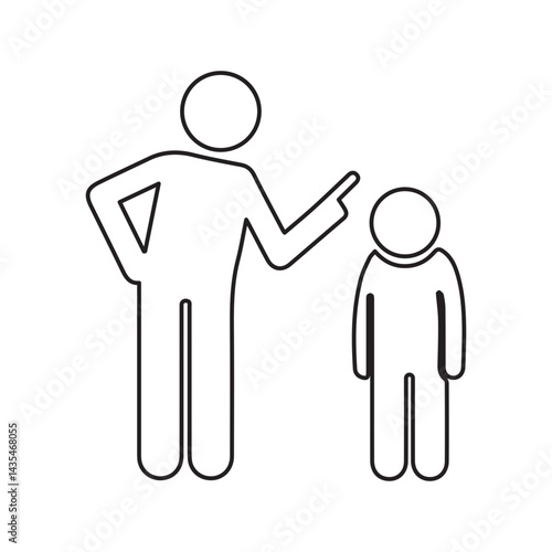 discipline punish line icon