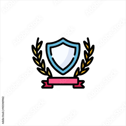 shield with laurel wreath
