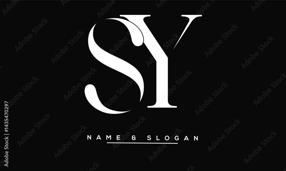 SY, YS Abstract Letters Logo Monogram