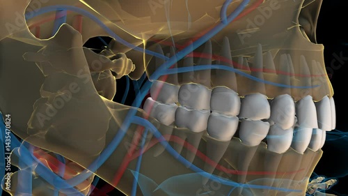 Human teeth molar teeth anatomy for medical concept 3D rendering