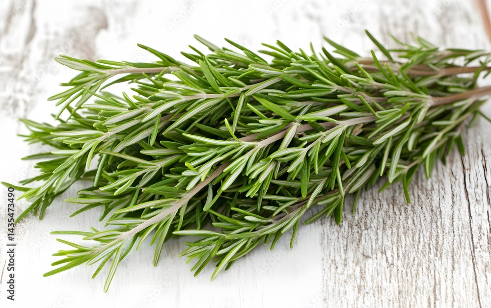 Fresh Rosemary Sprigs Bunch Herbs Cooking Ingredient Fresh Rosemary Sprigs Bunch Herbs Cooking Ingredient