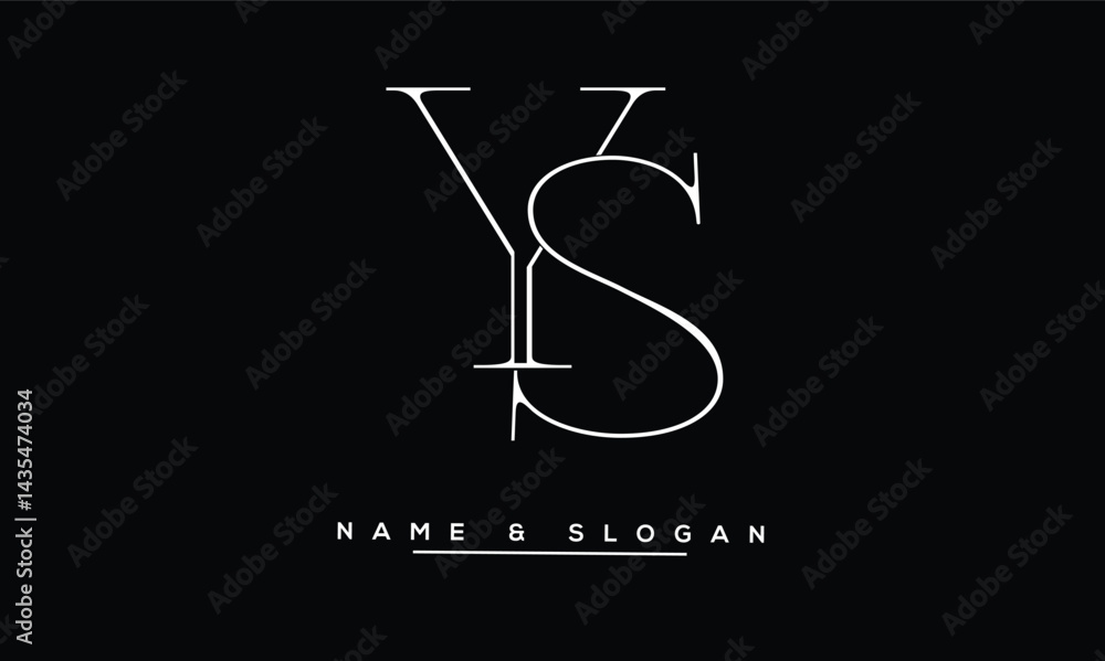 SY, YS Abstract Letters Logo Monogram