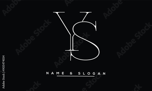 Obraz na płótnie SY, YS Abstract Letters Logo Monogram w salonie
