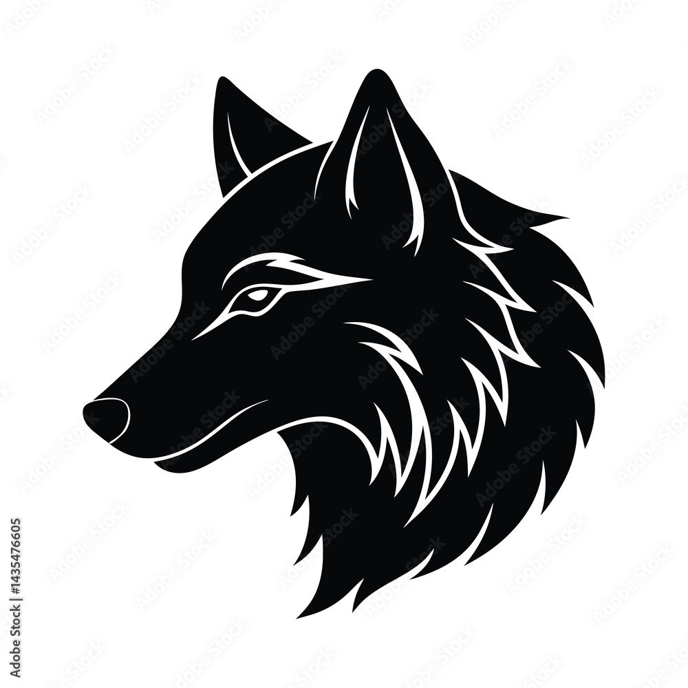 Fototapeta premium wolf head site view