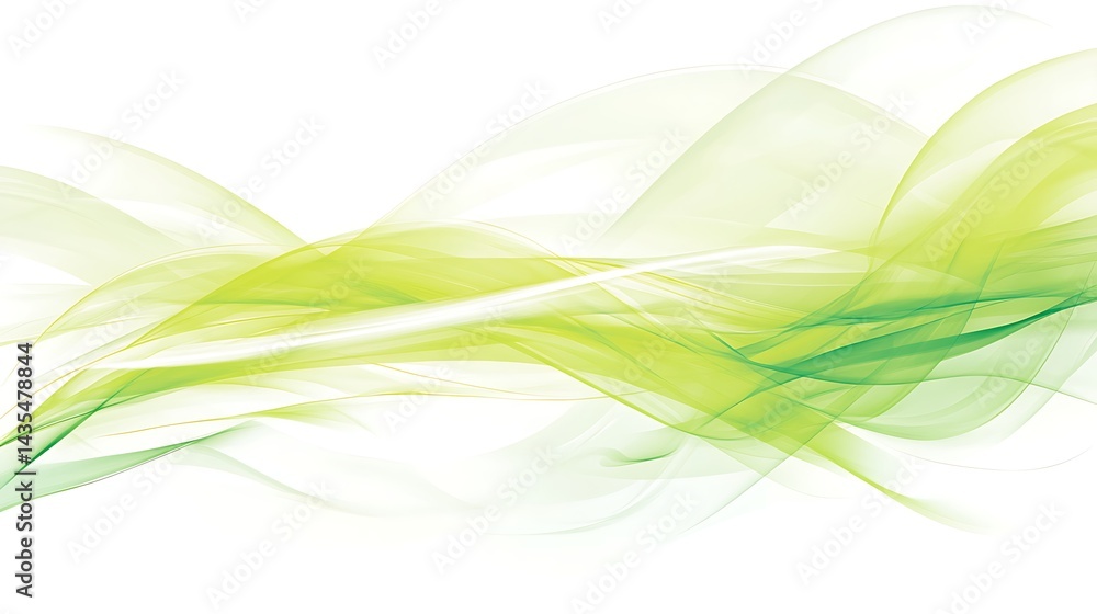Green Abstract Wave Background. (1)